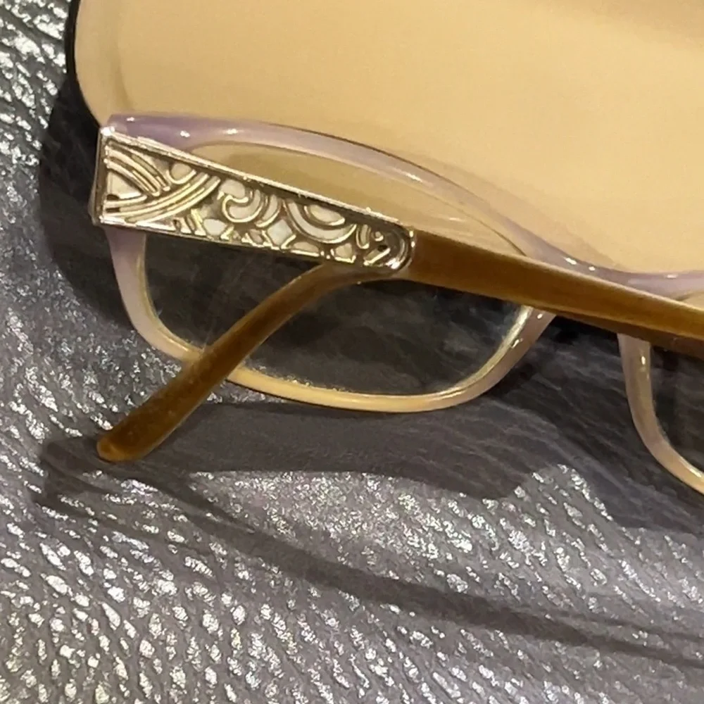 SAFILO ELASTA Vintage Eyeglass Frames Gold With Embossed Embellishment